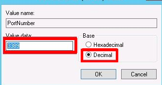 Configuração da Porta no Registro